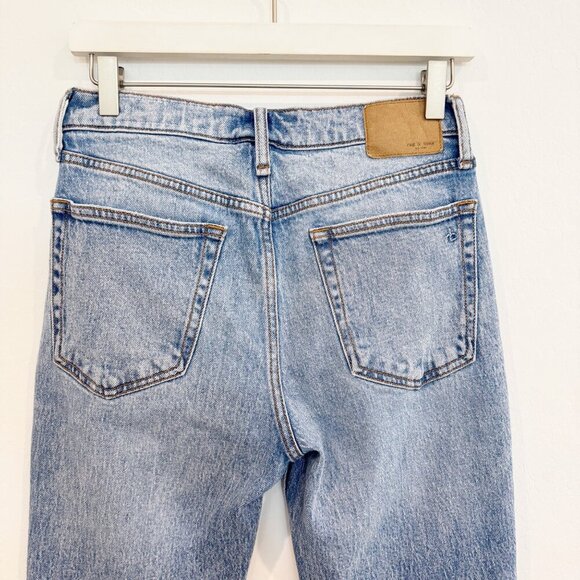 Rag & Bone Denim Peyton Mid Rise Two Tone Bootcut Luxury Light Jeans Casual 26 - Picture 7 of 8
